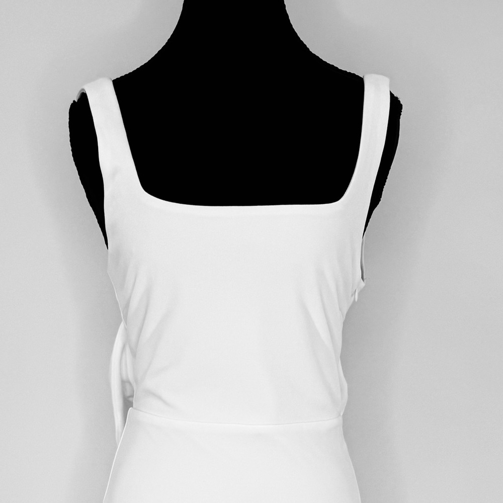 Lulus Loving Fate White Bow Square Neck Backless Maxi Long Dress, Size S, NWOT - Picture 10 of 15